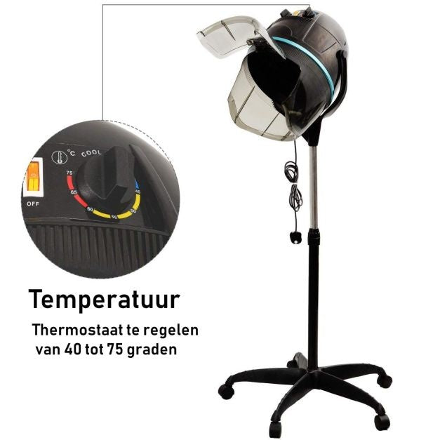 Coast Professionele Haardroger 3-in-1 - Verstelbaar 125/160 cm Hoogte - Zwart