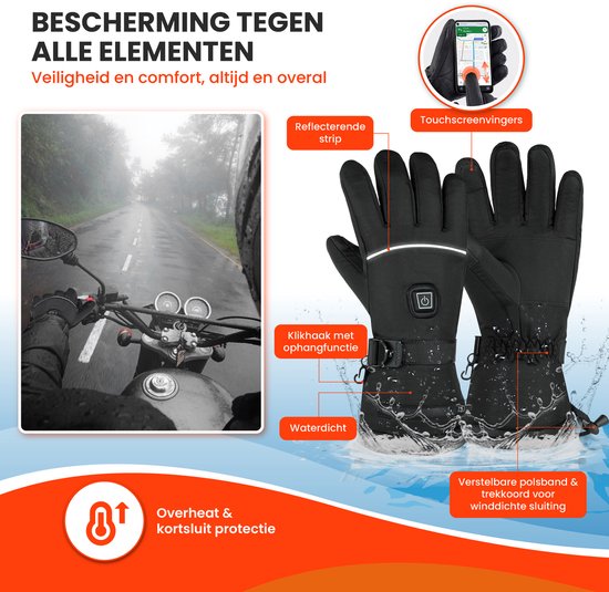 TTD® Verwarmde Handschoenen XL - Verwarmde Wanten Oplaadbaar