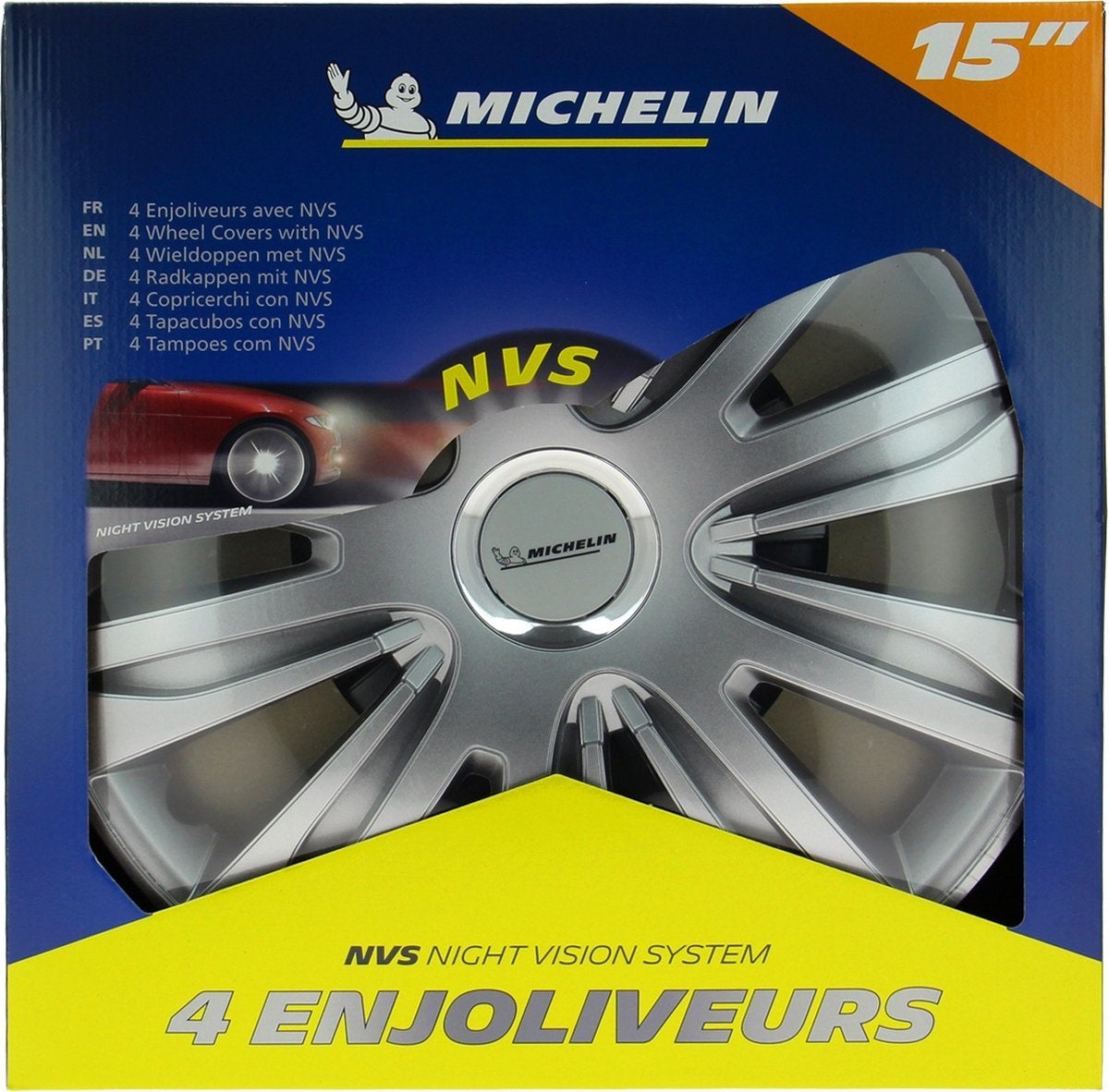 Michelin Wieldoppen 15 inch - chroom - 4st