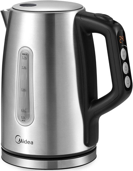 Midea Waterkoker MK-17S30B2-E5 - 6 kooktemperaturen - 1.7L - RVS