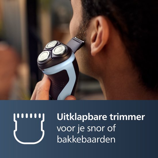 Philips Shaver 3000X X3003/00 –Nat & droog - Scheerapparaat voor mannen - Met trimmer – Blauw