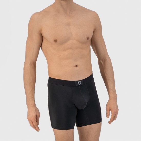 Fibershirts Anti-Zweet Boxershort - Ingebouwde Zweetpad - Ademend MicroModal - Anti-Transpiratie - Heren - Maat XL - Zwart