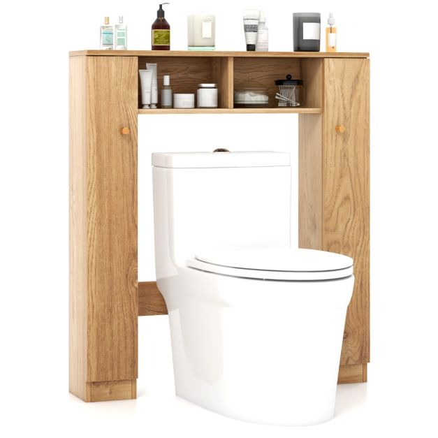 Cost Toilet Toiletkast met Dubbele Deur - Hout - Bruin -  87,5x18x98 cm