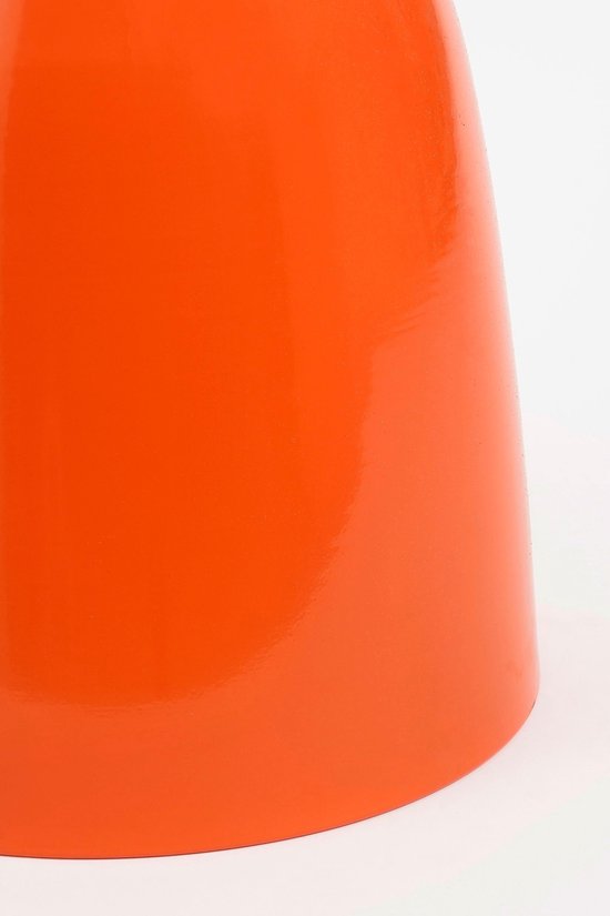 Mica Decorations Elliot Salontafel - Nachtkastje voor Slaapkamer of Woonkamer - Bijzettafel van IJzer voor Bloemen, Planten en Decoratie - H45 x Ø32 cm - Oranje