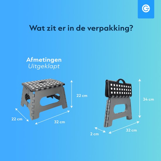 Opstapkrukje Inklapbaar - Antislip - 150KG - Huishoudtrap / Keukentrapje Opvouwbaar - Opstapje Volwassenen / Kinderen - Opstap Krukje - Opstapjes - Zwart - Löwenthal