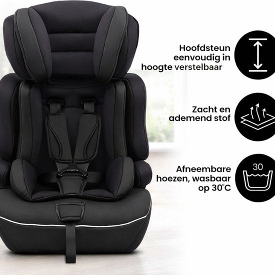 Oemmie Autostoel i-Size - Autostoeltjes - Kinderstoel Auto - Kinderzitje - Autozitje - Groep 1/2/3 (67-150cm) - Zwart