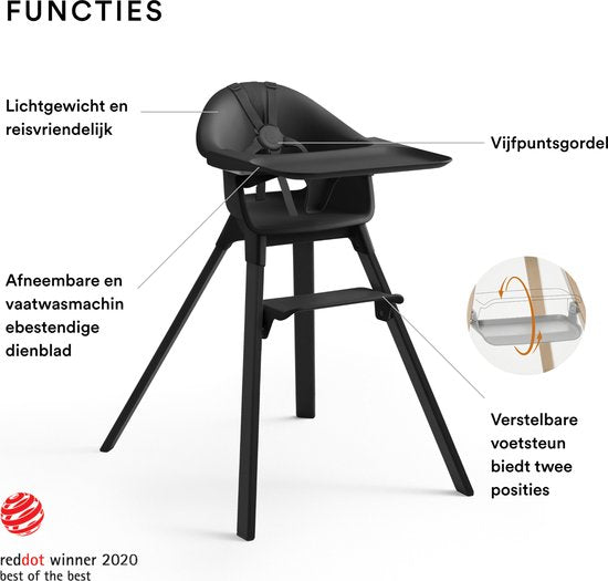 Stokke® Clikk™ Kinderstoel Midnight Black