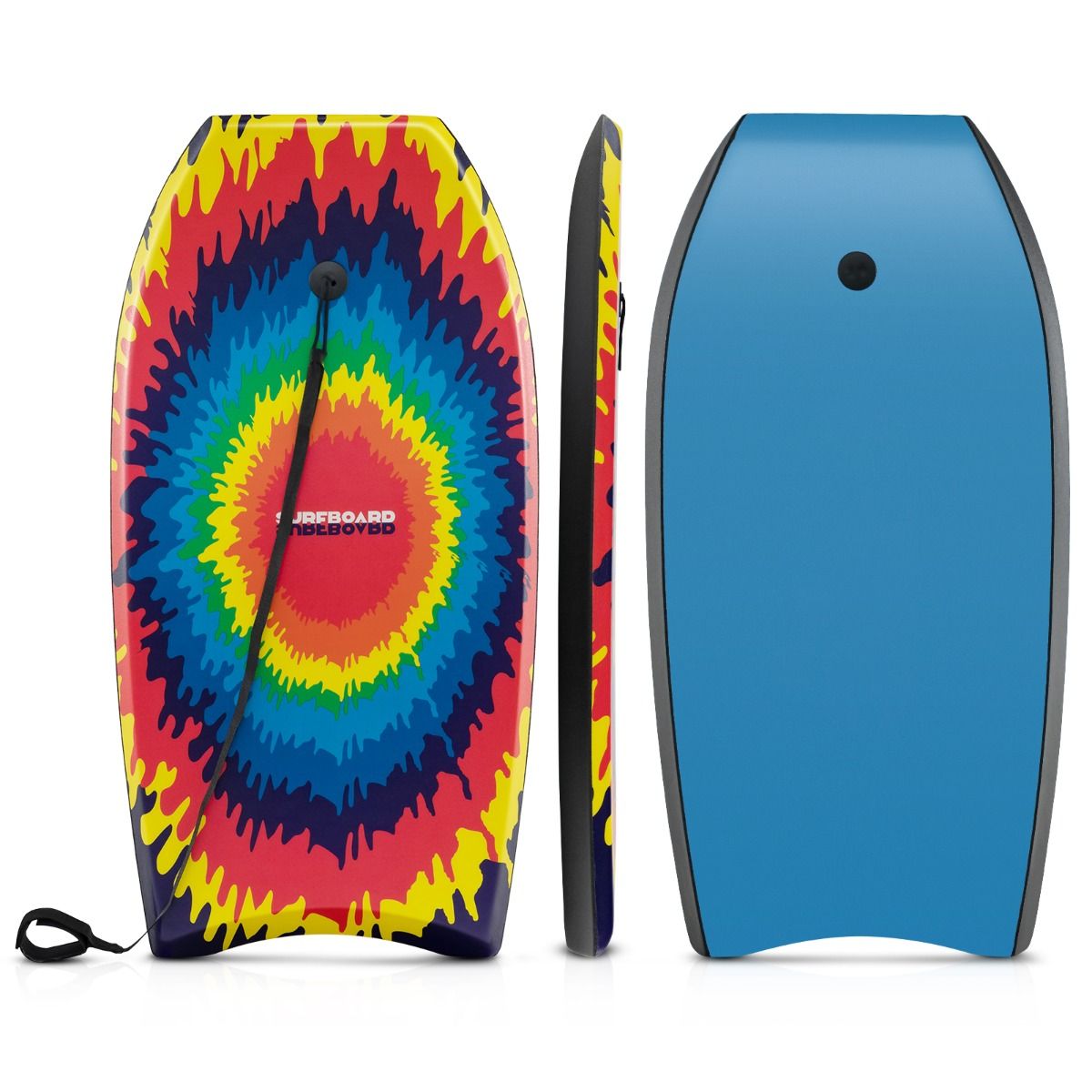 Coast Bodyboard - lichtgewicht - halvemaanvormige achterkant - met polsband - 104 cm
