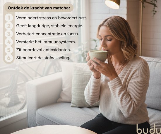 Budu Matchatset 7-delig - Matcha klopper - Matcha kom - Matcha Wisk - Matcha starterkit - Zeef - Cadeauset Matcha - Kerstcadeau