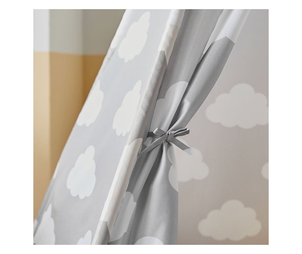 SoBuy Kindertipi Speeltent met Vloermat - Indiaanse Speeltent voor Kinderen - 118x118x160 cm