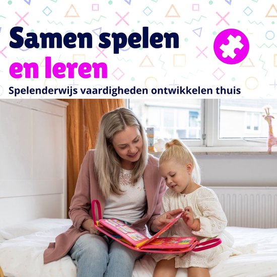 Qualita Montessori Busy Board - Sensorisch Speelgoed - Roze