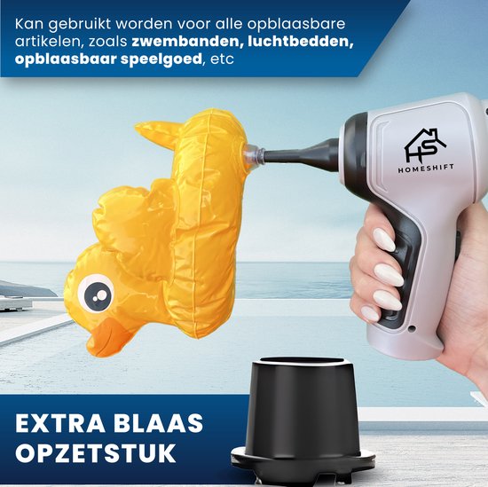 HomeShift® Auto Stofzuiger Draadloos V2 - Kruimelzuiger - Handstofzuiger - Kleine Stofzuiger - Draadloze stofzuiger - Air Duster - Nat & Droog - Grijs