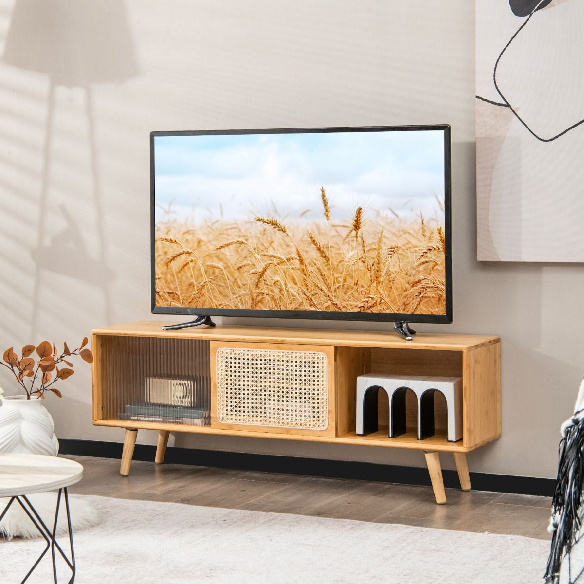 Coast TV-Kast - Max. 100 kg - Bamboe - 121 x 26 x 46 cm