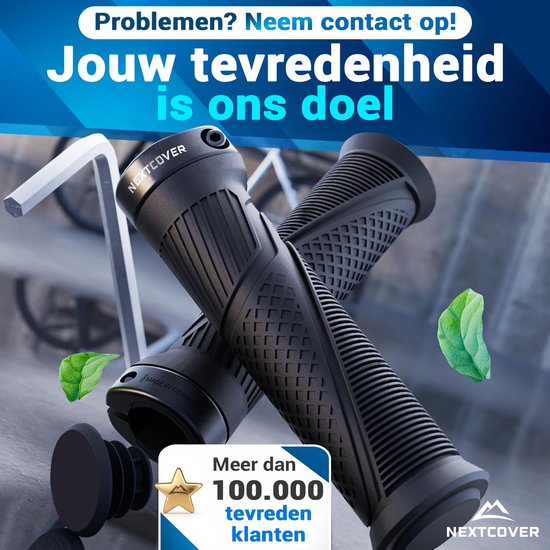 Nextcover Fietshandvatten - Comfort Grip - Ergonomisch - Universeel - Zwart