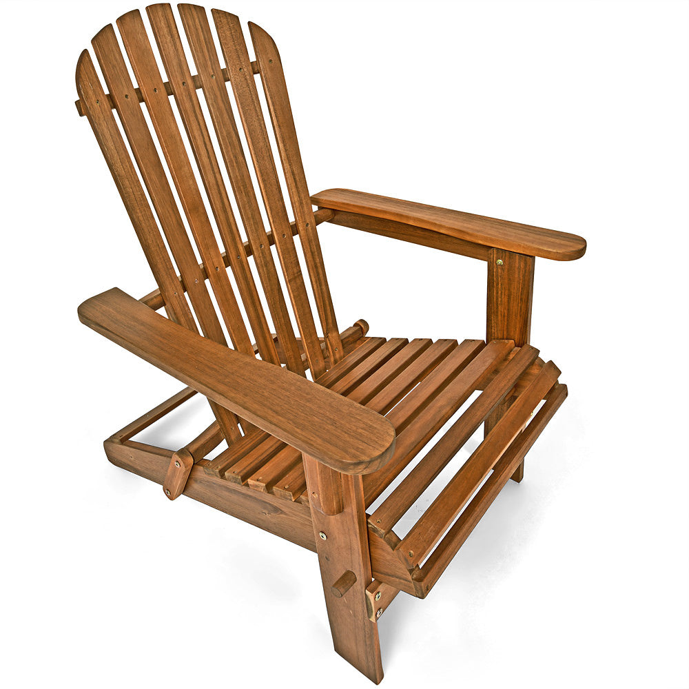 Casaria Adirondack Tuinstoel – Inklapbaar & Ergonomisch – 84 x 69 x 94 cm – Acacia - Bruin