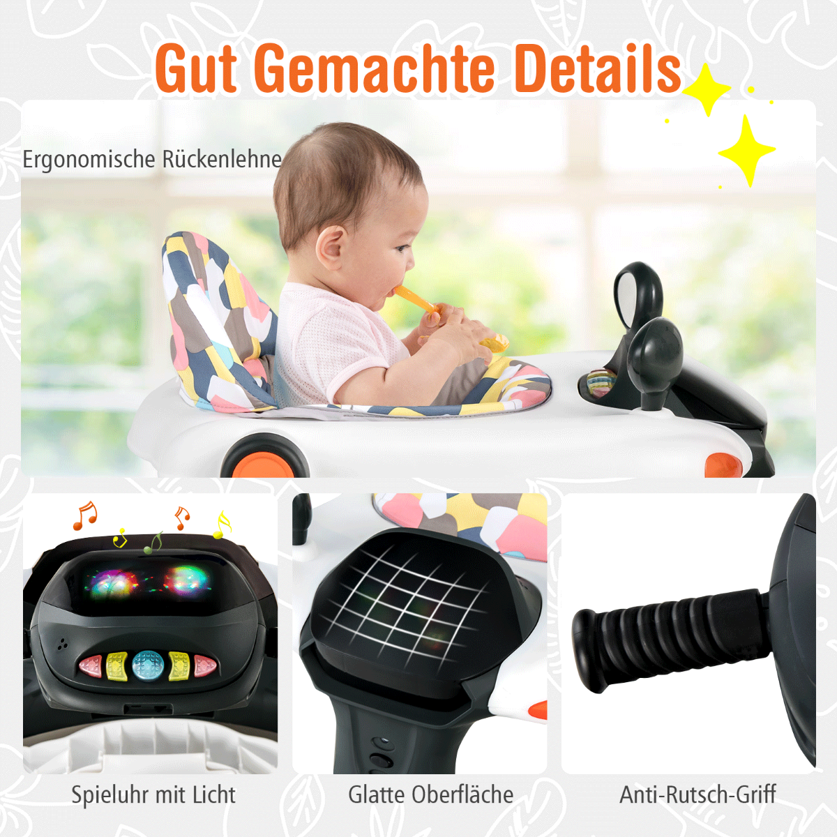 Coast Baby Loopfiets met Muziek - Zwart - 6-18 Maanden
