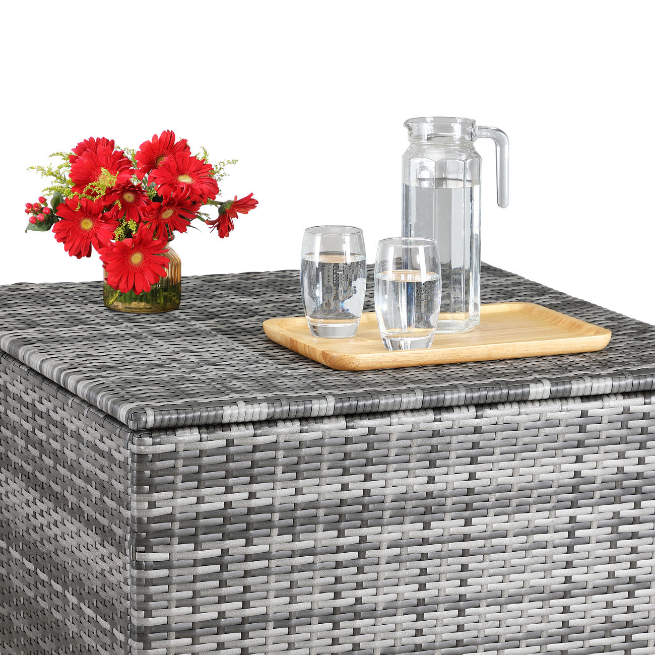 Casaria Kussenbox - Tuinkist - Kussenopslagbox - Grijs - 75x75x70cm