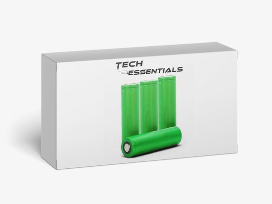 Tech Essentials 18650 Rechargeable Li-ion Battery - 2600mAh 3.7V - 7.8A - Lithium - Holder - Battery - 4-Pack