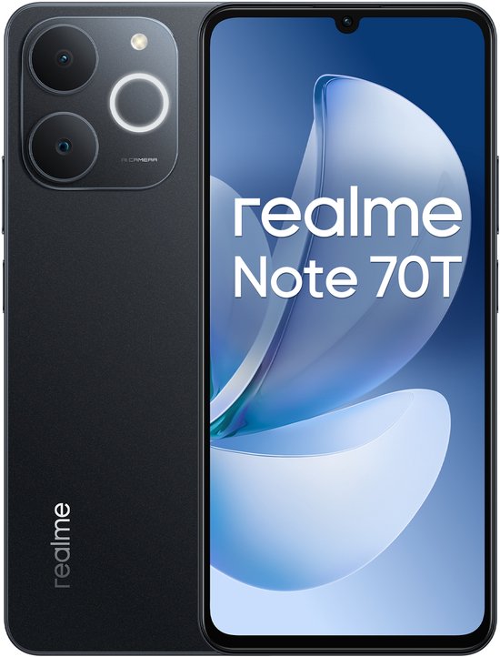 realme Note 70T 17,1 cm (6,74") Dual SIM Android 15 4G USB Type-C 4 GB 256 GB 6000 mAh Zwart