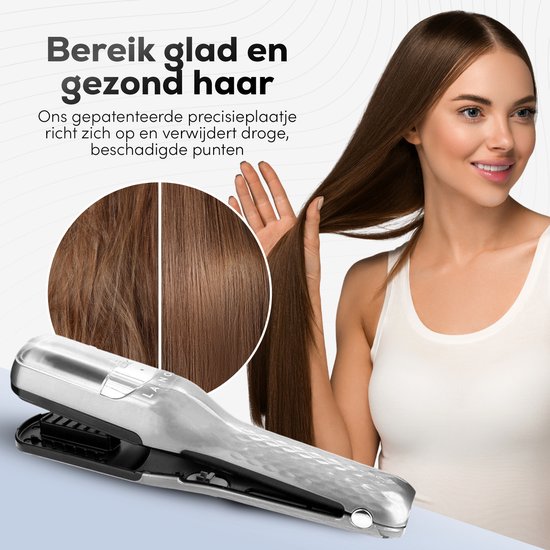 La Nou® Split Remover 4 - Split Ender - Incl. accessoires - Voor Gespleten Haarpunten - Split end Trimmer - Split remover - Zilver