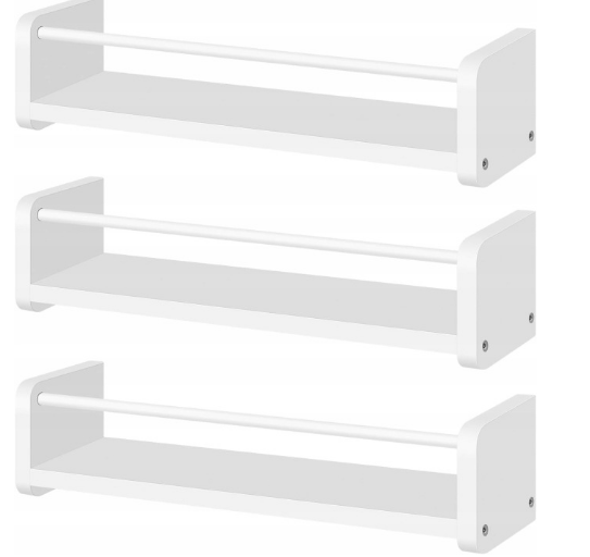 Woltu Wandplankenset - Zwevend - MDF - 3 Delig - 40x12x10 cm - Wit