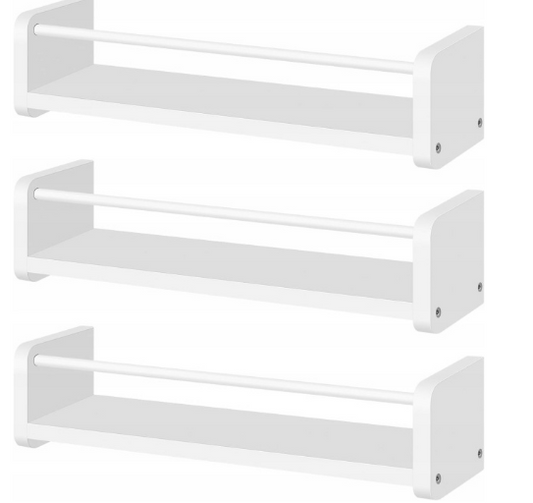 Woltu Wandplankenset - Zwevend - MDF - 3 Delig - 40x12x10 cm - Wit