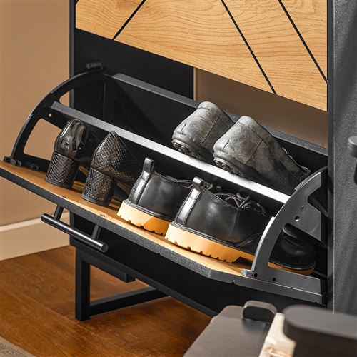 Sobuy Schoenenkast - Zwart - 62x24x125 cm