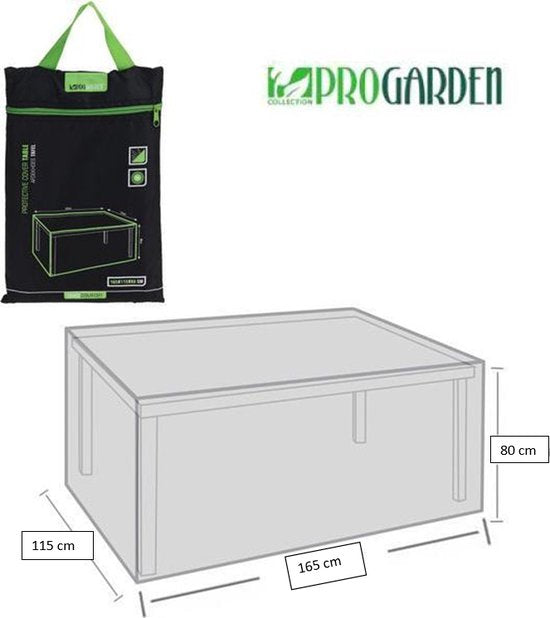 ProGarden Tuintafelhoes 165x115x80 cm zwart