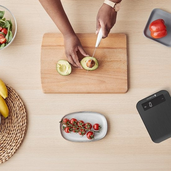 KitchenBrothers Keukenweegschaal - Weegschaal Keuken - Digitaal - 1g tot 10kg - Inclusief Batterijen - RVS/Gunmetal Black