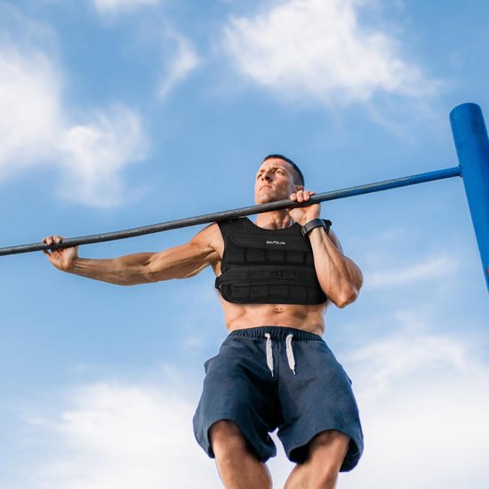 DH FitLife Verstelbaar Gewichtsvest 20 KG, Compact en Stabiel voor Spieropbouw en Krachttraining, Verzwaarde vest, Hardloopvest voor Dames en Heren, Fitnessvest, Trainingsvest