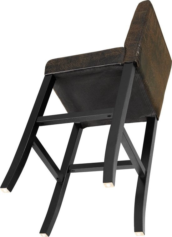 tectake - 2 Barkrukken van imitatieleer oud bruin - 403584