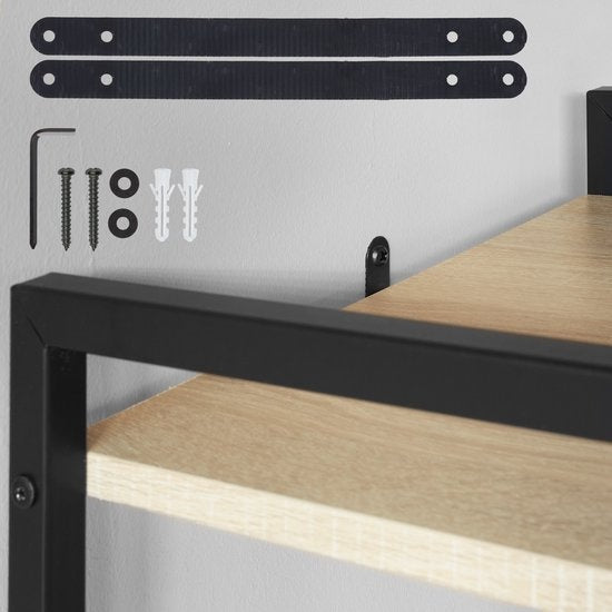 tectake - Wandrek ladderrek boekenrek Chatham - industrieel - lichtbruin - 404703