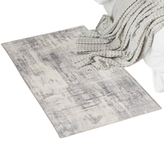tectake® Vintage design tapijt - Laagpolig vloerkleed voor woonkamer, kinderkamer, slaapkamer of hal - Wasbaar - Div. afmetingen - 60x110cm - beige/grijs