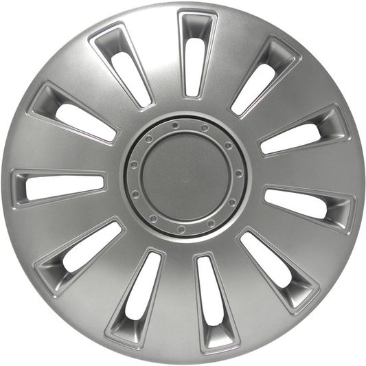 Carpoint Wieldoppen Silverstone 17 Inch Abs Zilver Set Van 4