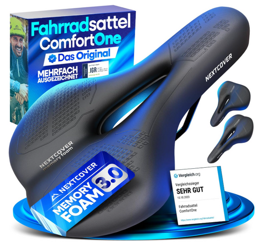 NextCover Fietszadel - Zwart - 26 x 18 x 10 cm - Traagschuim, Ergonomisch