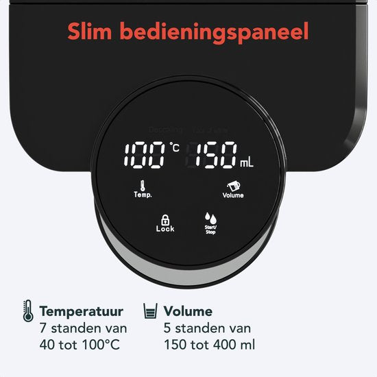 KitchenBrothers Heetwaterdispenser - 2.5L - Instant Waterkoker - BPA en PFAS Vrij - 3 standen van 150 t/m 300 ml - Heetwatertap - 40-100°C - RVS