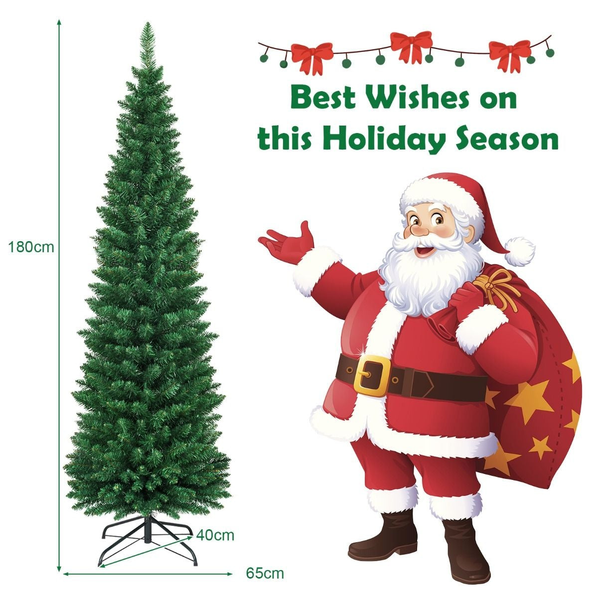 Coast Kunstkerstboom Kerstboom met 1.000 PVC Sparrennaalden - Groen - 180cm