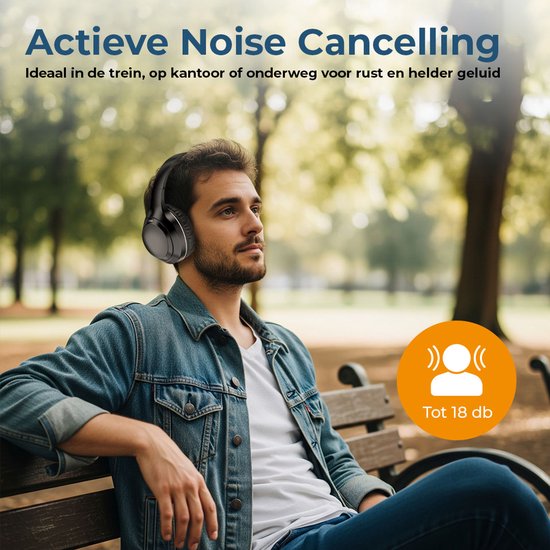 Denver Bluetooth Koptelefoon - Active Noise Canceling - Draadloos - Handsfree Bellen - BTN211 - Model 2026
