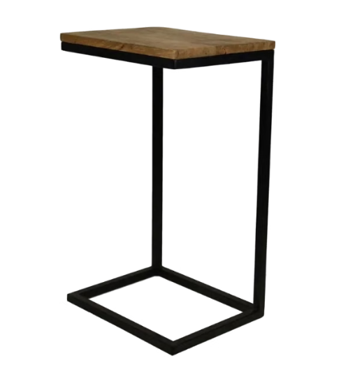 White Label Bijzettafel Stan - Houtlook - 38 x 30 x 65 cm - Naturel