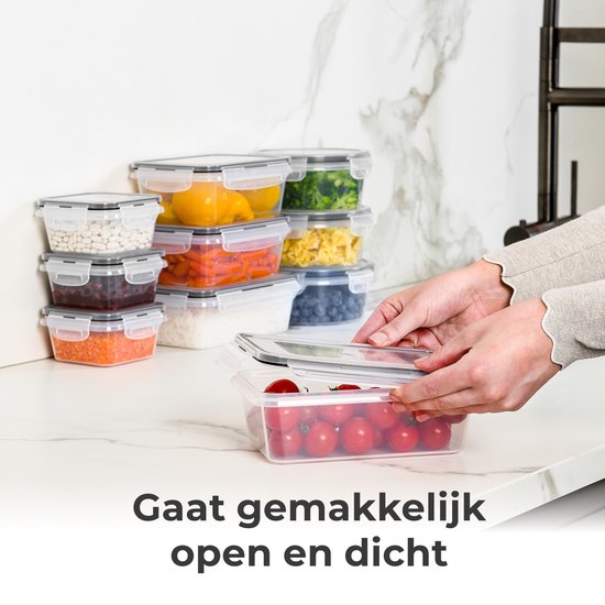 Stosh Vershoudbakjes - Meal Prep Bakjes - Diepvriesbakjes - 5 Stuks - 1L - Plastic - BPA vrij