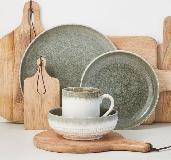 Mica Decorations Duko Serveerplank - Ø28 cm - 100% FSC Mangohout - Bruin