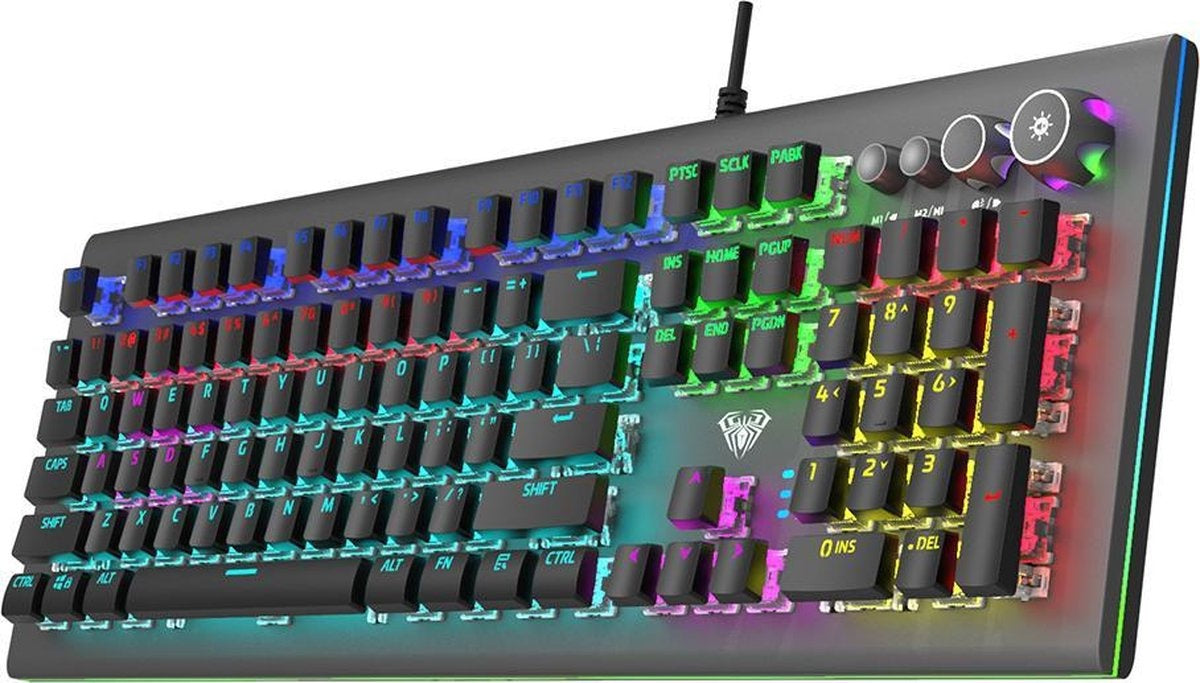 AULA S2096 RGB mechanisch gaming toetsenbord - QWERTY - Black switch