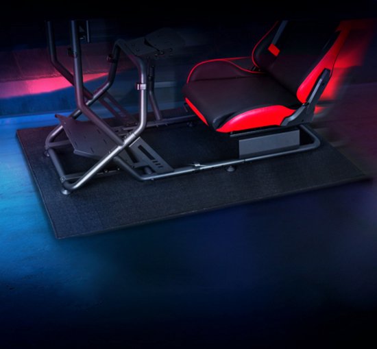 Race cockpit vloermat anti slip - race cockpit mat vloerbescherming - sim racing vloermat - racestuur standaard vloermat wheel stand - XL formaat 150 cm x 90 cm