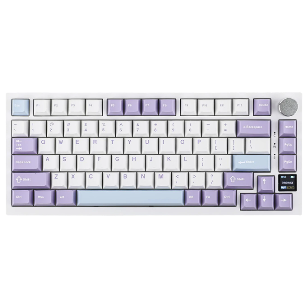 Ajazz AK820 Pro 75% Mechanisch Toetsenbord - Grijs - TFT-Scherm, Tri-Mode, RGB