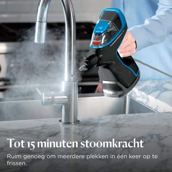 BISSELL PowerFresh Slim Steam Stoomreiniger 1500W - 3 in 1 Stoom Dweil - Multifunctionele Handstomer voor o.a. Badkamer, Keuken - Mop voor Harde & Houten Vloeren - Lichtgewicht 1.9kg - Incl. 4 Opzetstukken - 2234N