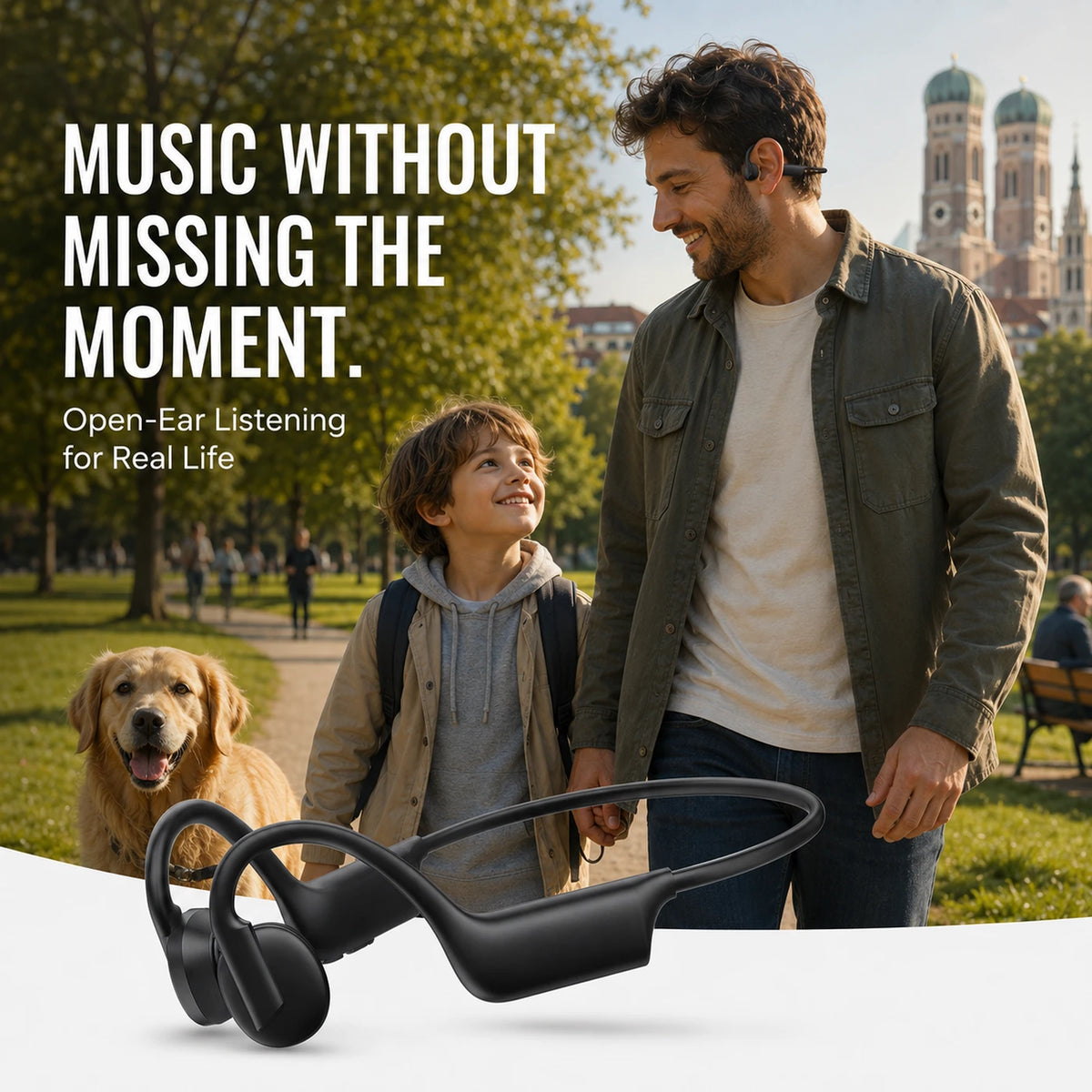 Verbex K08 Bone Conduction Oordopjes - Bluetooth - Open-Ear - Zwart - Sport - Handsfree Bellen