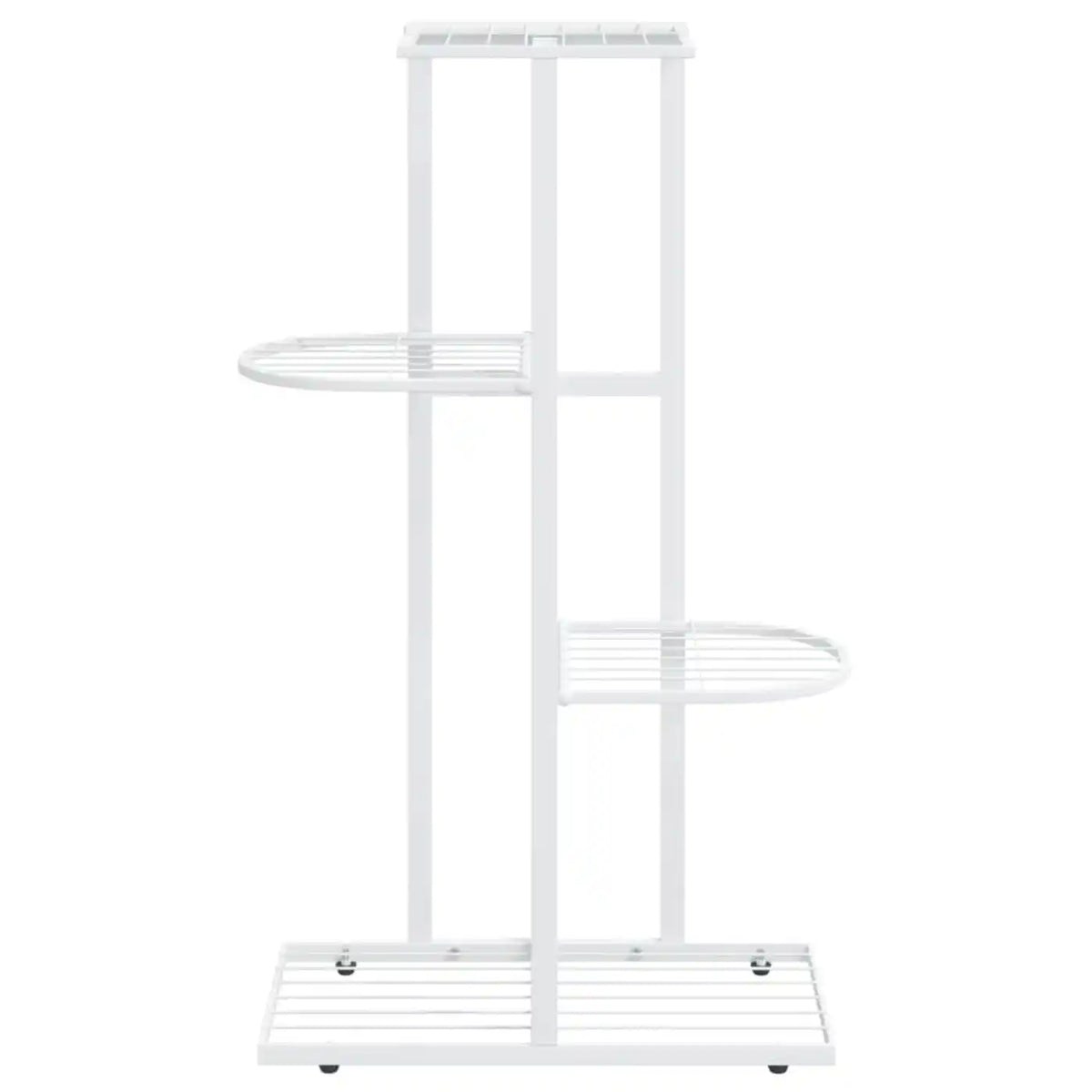 MINGHOU Plantenrek 4-Laags - Wit - 22 x 43 x 76 cm - Metaal, Binnen & Buiten