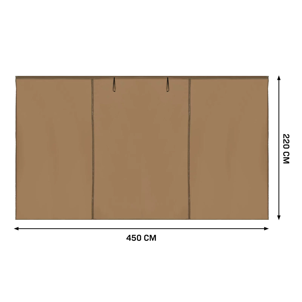 Vonroc zijwandenset voor dubbele partytent 6 × 4,5 m - 6 stuks - Beige