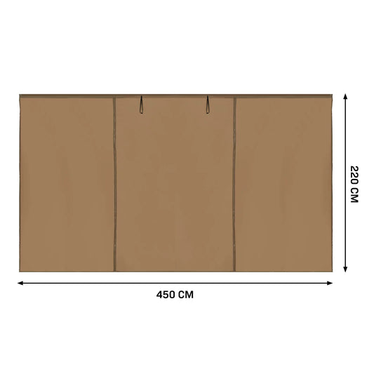 Vonroc zijwandenset voor dubbele partytent 6 × 4,5 m - 6 stuks - Beige