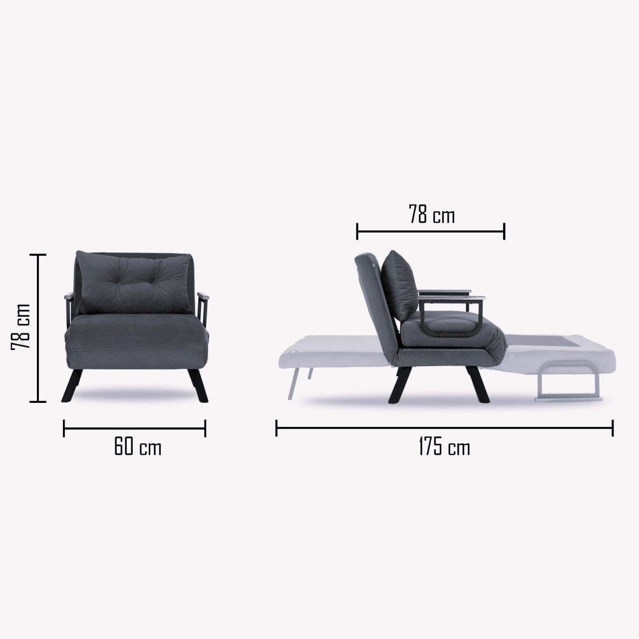 Atelier Del Sofa Slaapbank Sando - Petrol Groen - 1-zits - Verstelbaar